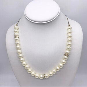 J. Crew Pearl and Rondelle Gold Necklace